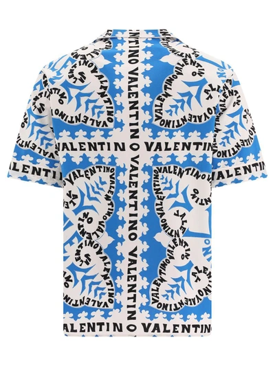 Shop Valentino "mini Bandana" Shirt In Light Blue