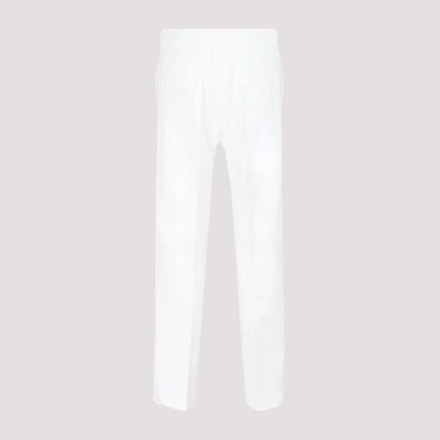 Shop Dior Homme  Ankle Slit Detail Pants In White