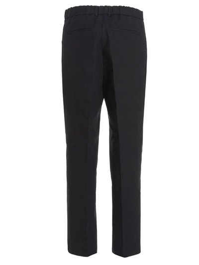 Shop Jil Sander Cotton Trousers In Blue