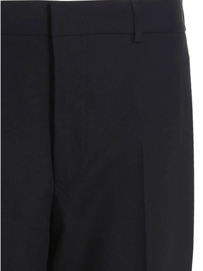 Shop Jil Sander Cotton Trousers In Blue