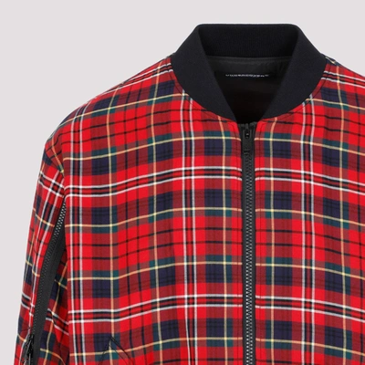 Undercover Red Check Bomber Jacket In Red