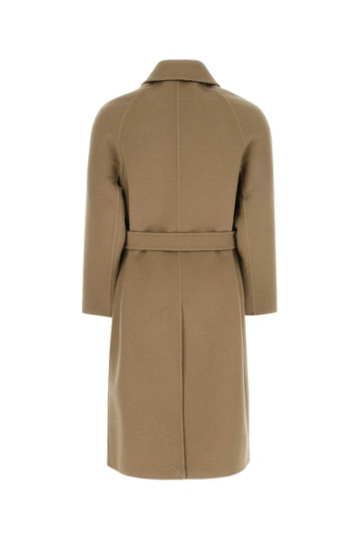 Shop Fendi Coats In Beige O Tan