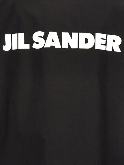 Shop Jil Sander Logo Print Jacket In Black