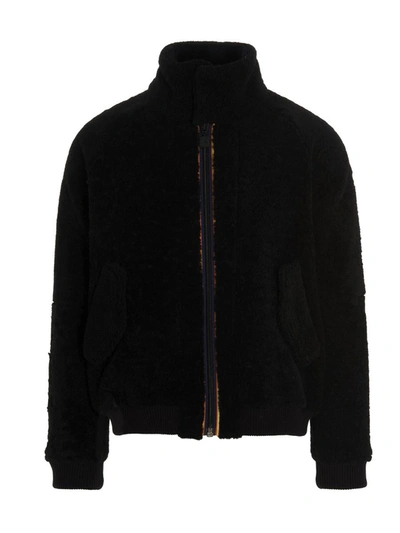 Shop K-way R&d K-way 'london' Shearling Jacket In Black