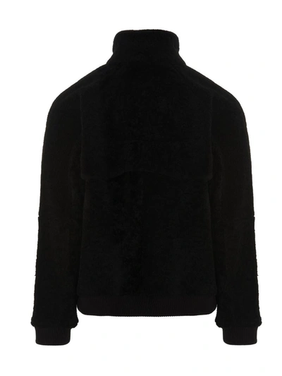 Shop K-way R&d K-way 'london' Shearling Jacket In Black