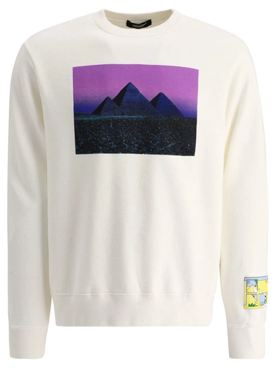 Shop Undercover "pink Floyd" Sweatshirt In White