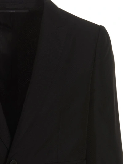 Shop Sapio 'jacquard' Blazer Jacket In Black