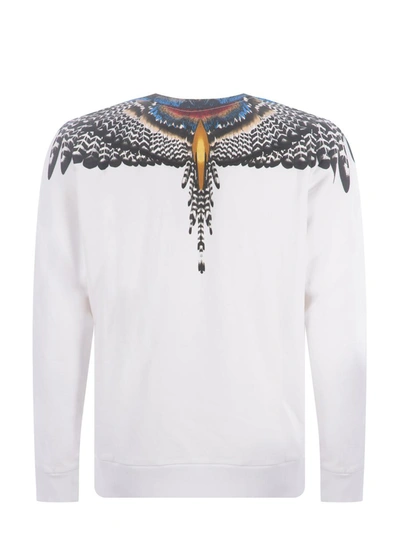 Shop Marcelo Burlon County Of Milan Sweatshirt  "grizzly Wings" In White