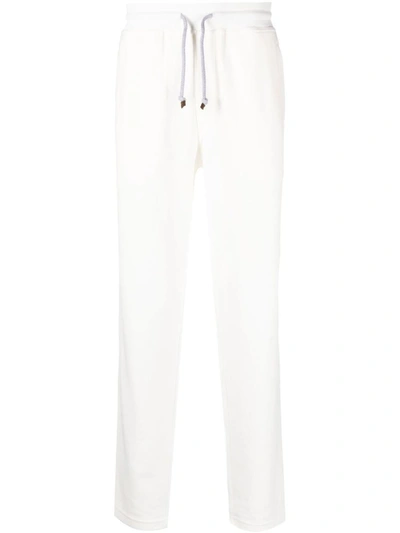 Shop Brunello Cucinelli Cotton Sweatpants In White