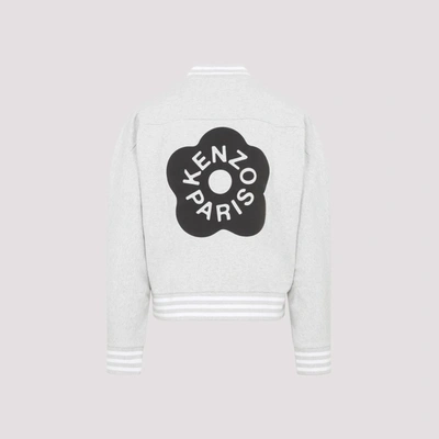Shop Kenzo Boke Flower 2.0 Saddle Jacket Sweatshirt In Grey