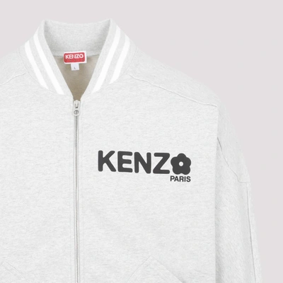 Shop Kenzo Boke Flower 2.0 Saddle Jacket Sweatshirt In Grey