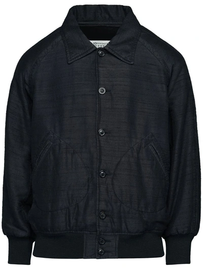 Shop Maison Margiela Silk Jacket In Black