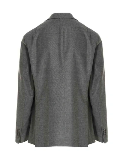 Shop Tagliatore 'montecarlo' Blazer Jacket In Gray