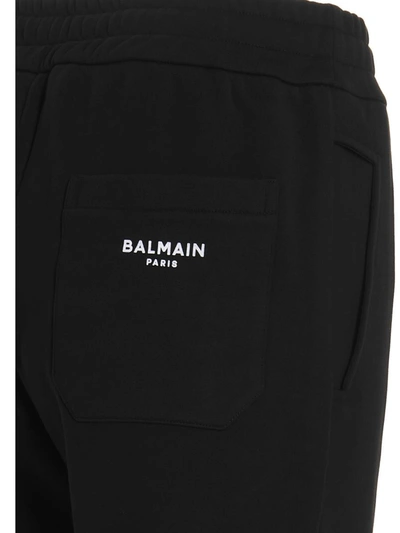 Shop Balmain Logo Joggers In Black
