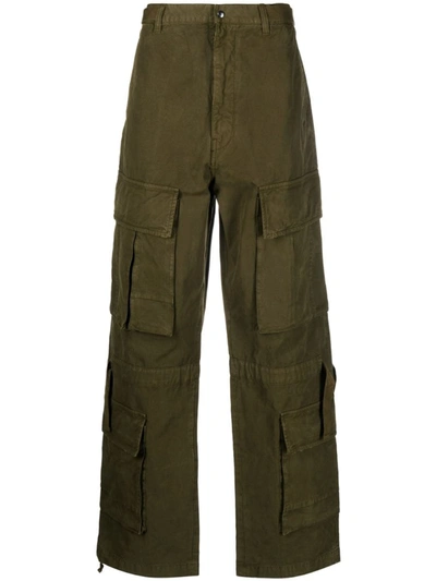 Shop Darkpark Multi Pocket Cargo Trousers In Green