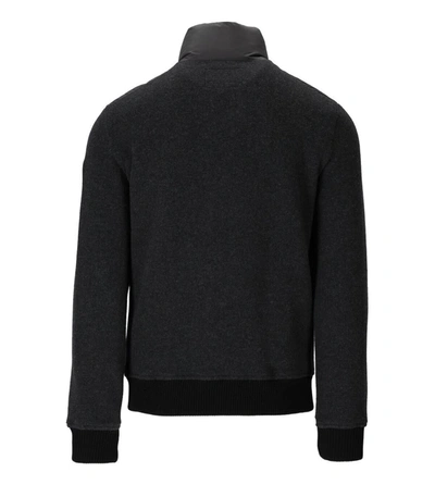 Shop Woolrich Wool Bonded Hybrid Fleece Dark Grey Jacket