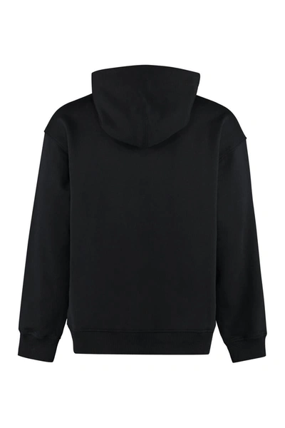 Shop Valentino Hooded Sweatshirt In Black