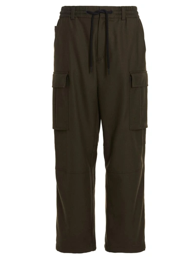 Shop Moncler Grenoble Wool Cargo Pants In Green