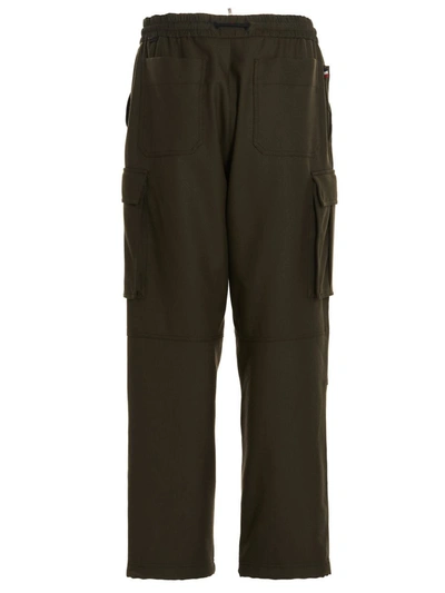 Shop Moncler Grenoble Wool Cargo Pants In Green