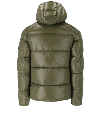Shop Save The Duck Edgard Green Hooded Padded Jacket