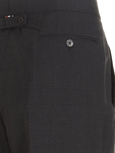 Shop Thom Browne Wool Pants In Gray
