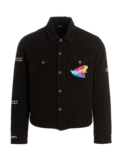 Shop Msftsrep Logo Denim Jacket In Black