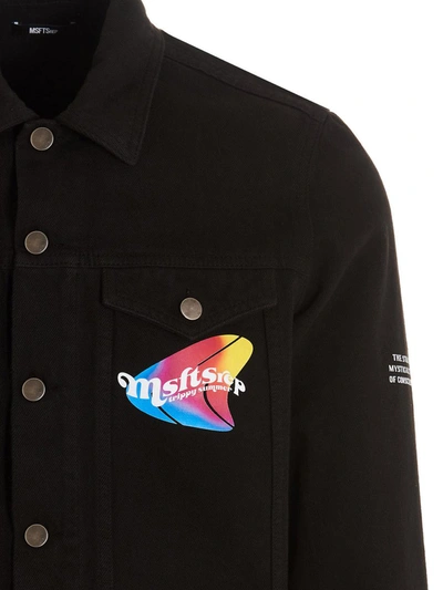 Shop Msftsrep Logo Denim Jacket In Black