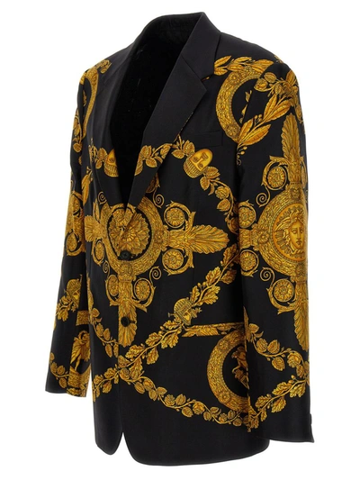 Shop Versace 'heritage' Blazer Jacket In Multicolor