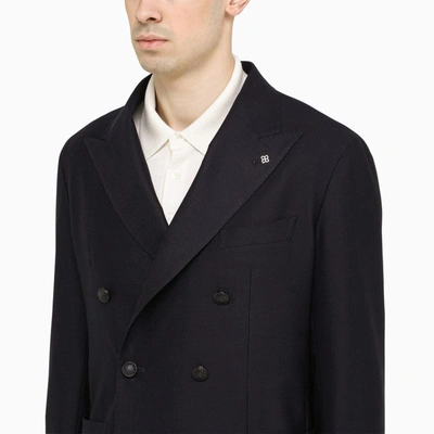 Shop Tagliatore Double-breasted Jacket In In Blue