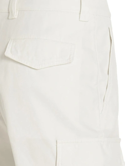 Shop Brunello Cucinelli Cargo Pants In White