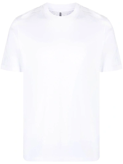 Shop Brunello Cucinelli Cotton And Linen Blend T-shirt In White
