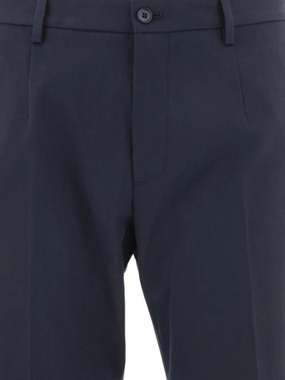 Shop Dolce & Gabbana Tailored Trousers With Plaque In Blue