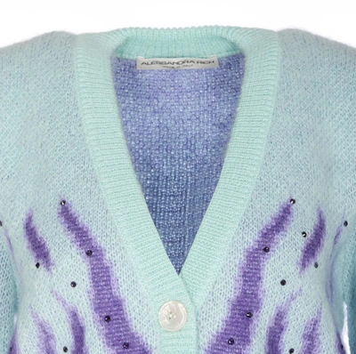 Shop Alessandra Rich Sweaters In Mint-violet