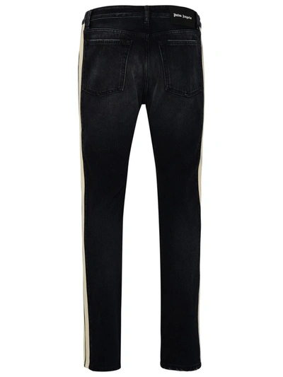 Shop Palm Angels Jeans In Denim Di Cotone In Black