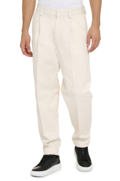 Shop Ermenegildo Zegna Zegna Bull Straight Leg Jeans In Ivory