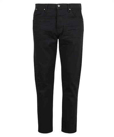 Shop Tom Ford Tapered Fit Jeans In Black