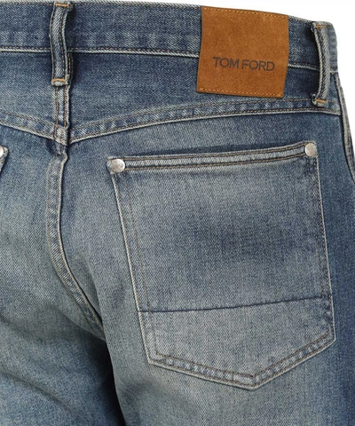 Shop Tom Ford Tapered Fit Jeans In Denim