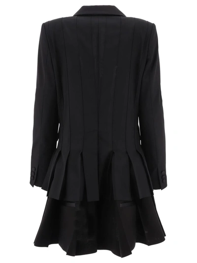 Shop Sacai Double-breasted Coat In Black