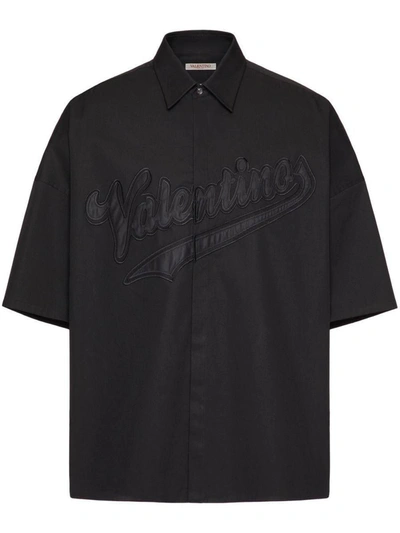 Shop Valentino Shirts In Nero