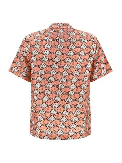 Botter Classic Short-sleeve Shirt In Pink Fish Silk