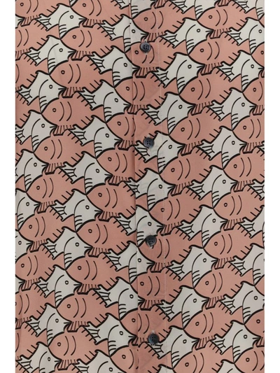 Botter Classic Short-sleeve Shirt In Pink Fish Silk