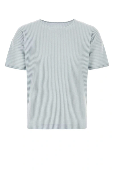 Issey Miyake Homme Plisse Mens Water Gray Pleated Regular-fit Woven T-shirt