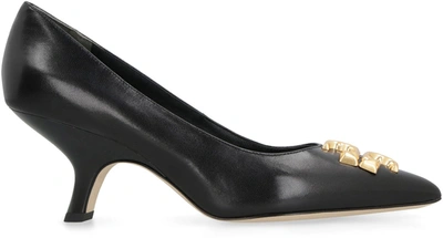 Shop Tory Burch Eleanor Leather Pumps In Black