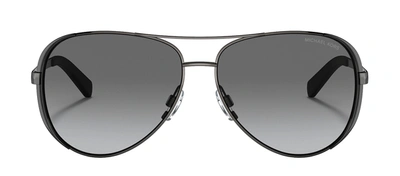 Shop Michael Kors Mk 5004 101311 Aviator Sunglasses In Frey