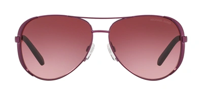 Shop Michael Kors Mk 5004 11588h Aviator Sunglasses In Bordeaux
