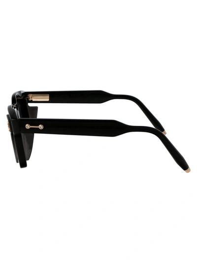 Shop Akoni Sunglasses In Black-crystal Black W/dark Grey