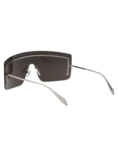 Shop Alexander Mcqueen Sunglasses In 001 Silver Silver Grey