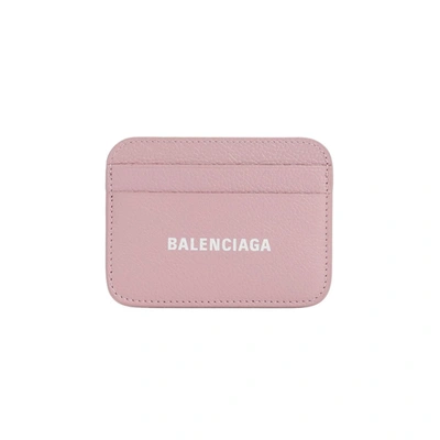 Shop Balenciaga Calf Leather Cash Card Holder Smallleathergoods In Pink &amp; Purple