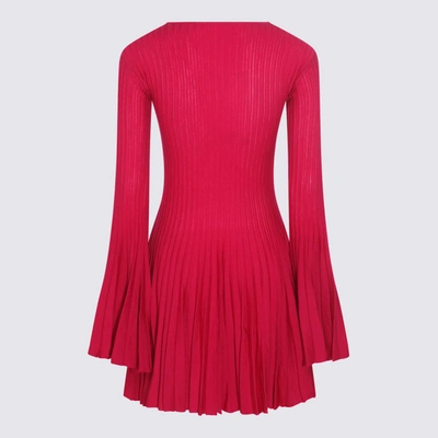 Shop Blumarine Amarena Wool Dress In Red