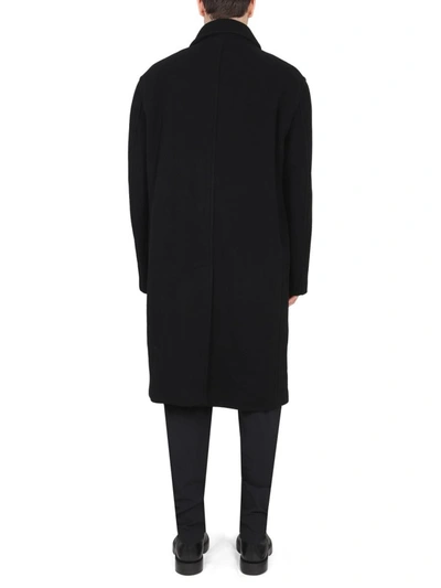 Shop Theory Single-breasted Coat In Black